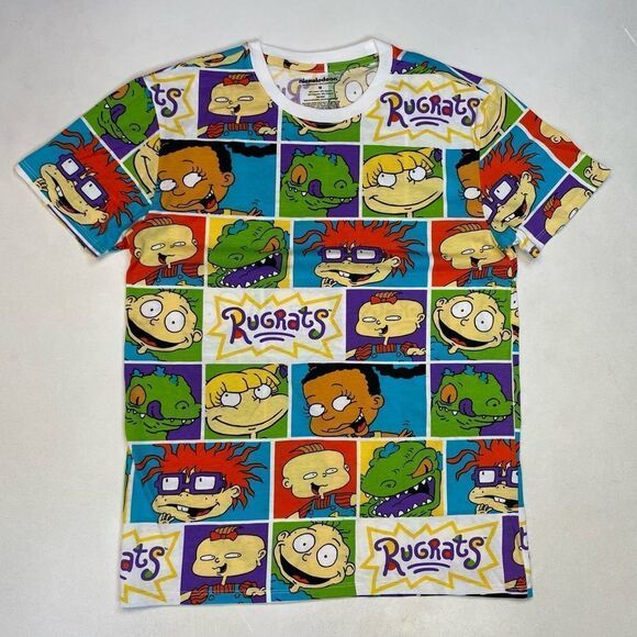 Rugrats All Over Print Graphic T-shirt Men Medium Multicolor Short Sleeve - Picture 1 of 5